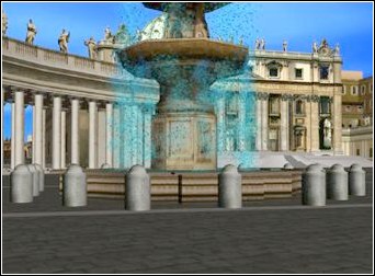 Figura 10 - Piazza S. Pietro a Roma, ricostruita in realt virtuale (Infobyte)