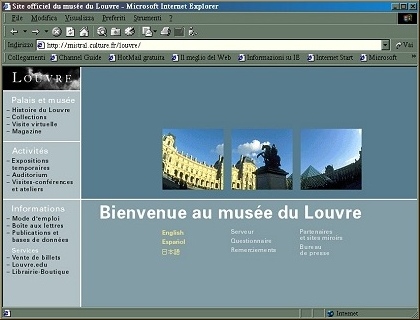 Figura 10 - Il sito Web del Louvre di Parigi