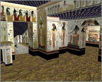 Figura 12 - Un'immagine della ricostruzione in 3D della tomba di Nefertari (Infobyte)