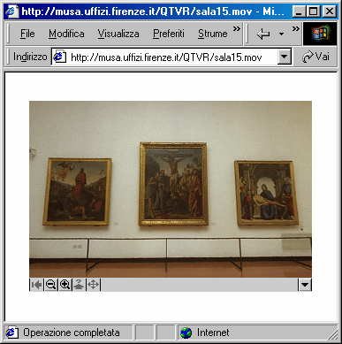 Figura 11 - La navigazione virtuale nel sito Web del Museo degli Uffizi