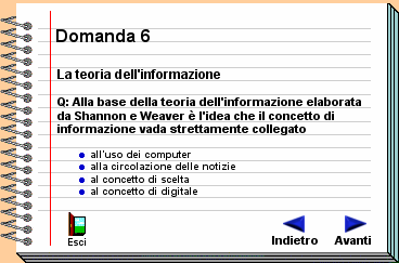 Figura 6 - Un esempio di software di autovalutazione