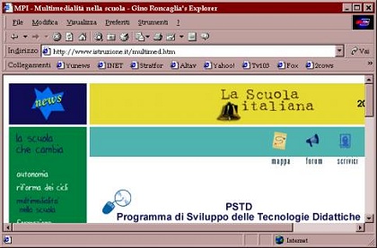 Figura 9 - Il PSTD  on-line sul sito del Ministero della pubblica nbsp;istruzione