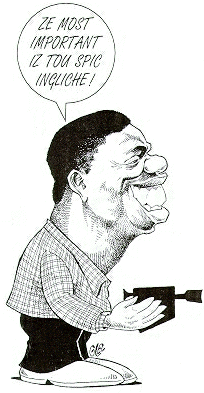 Caricatura dal "Journal du Jeudi", periodico satirico del Burkina Faso