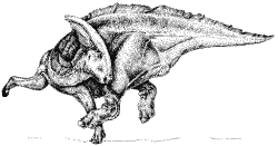 Un parasaurolophus in corsa