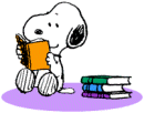 Snoopy immerso nella lettura