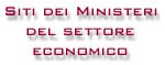 I siti dei Ministeri del settore economico