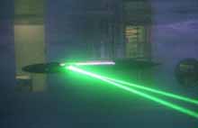 laboratorio con laser, particolare